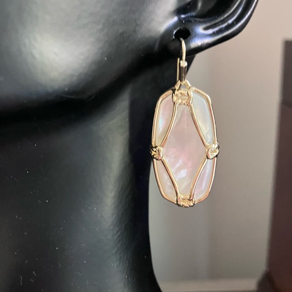 Kendra Scott Pink and Gold Bohemian Earrings - Picture 5 of 7